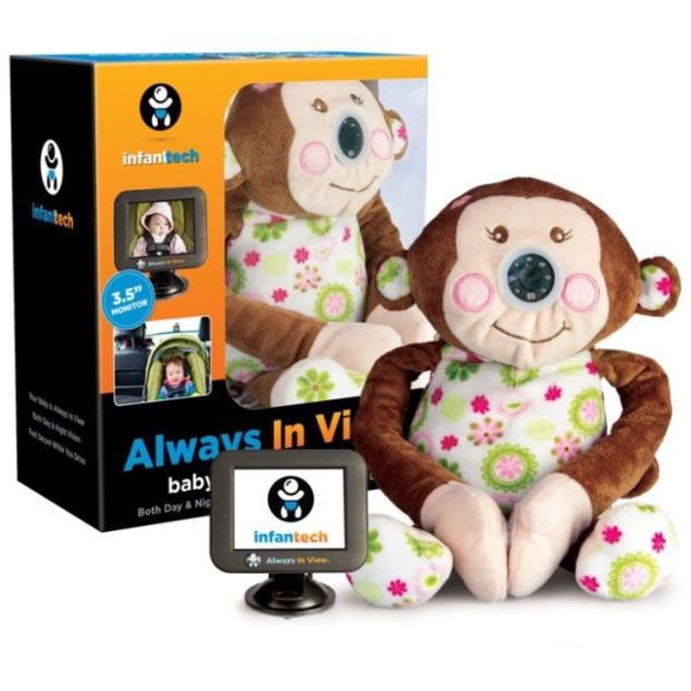 InfantTech Always in View Baby Monitor for Cars Monkey BNIB